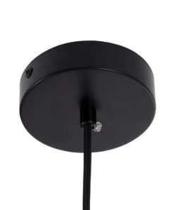kelvo® BELLISSIMO KLV-101-0374 Κρεμαστό Φωτιστικό Οροφής για Λάμπα με Ντουί E27 AC 220-240V IP20 – Μαύρο Ματ & Λευκό – Μ30 x Π30 x Υ52cm