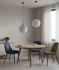 kelvo® BELLISSIMO KLV-101-0375 Κρεμαστό Φωτιστικό Οροφής για Λάμπα με Ντουί E27 AC 220-240V IP20 – Μαύρο Ματ & Λευκό – Μ40 x Π40 x Υ62cm