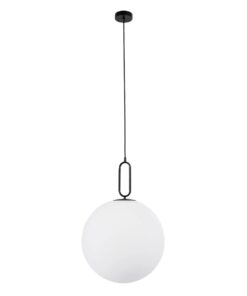 kelvo® BELLISSIMO KLV-101-0375 Κρεμαστό Φωτιστικό Οροφής για Λάμπα με Ντουί E27 AC 220-240V IP20 – Μαύρο Ματ & Λευκό – Μ40 x Π40 x Υ62cm