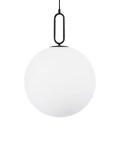 kelvo® BELLISSIMO KLV-101-0375 Κρεμαστό Φωτιστικό Οροφής για Λάμπα με Ντουί E27 AC 220-240V IP20 – Μαύρο Ματ & Λευκό – Μ40 x Π40 x Υ62cm