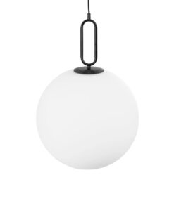 kelvo® BELLISSIMO KLV-101-0375 Κρεμαστό Φωτιστικό Οροφής για Λάμπα με Ντουί E27 AC 220-240V IP20 – Μαύρο Ματ & Λευκό – Μ40 x Π40 x Υ62cm