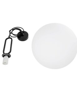 kelvo® BELLISSIMO KLV-101-0375 Κρεμαστό Φωτιστικό Οροφής για Λάμπα με Ντουί E27 AC 220-240V IP20 – Μαύρο Ματ & Λευκό – Μ40 x Π40 x Υ62cm