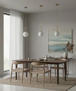 kelvo® BELLISSIMO KLV-101-0376 Κρεμαστό Φωτιστικό Οροφής για Λάμπα με Ντουί E27 AC 220-240V IP20 – Χρυσό Βούρτσας Πλατίνα & Λευκό – Μ20 x Π20 x Υ42cm