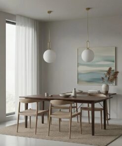 kelvo® BELLISSIMO KLV-101-0377 Κρεμαστό Φωτιστικό Οροφής για Λάμπα με Ντουί E27 AC 220-240V IP20 – Χρυσό Βούρτσας Πλατίνα & Λευκό – Μ30 x Π30 x Υ52cm