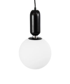 kelvo® ESTETICO KLV-101-0379 Κρεμαστό Φωτιστικό Οροφής για Λάμπα με Ντουί E27 AC 220-240V IP20 – Μαύρο Ματ & Λευκό – Μ20 x Π20 x Υ38cm