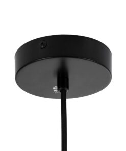 kelvo® ESTETICO KLV-101-0379 Κρεμαστό Φωτιστικό Οροφής για Λάμπα με Ντουί E27 AC 220-240V IP20 – Μαύρο Ματ & Λευκό – Μ20 x Π20 x Υ38cm