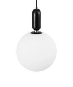 kelvo® ESTETICO KLV-101-0380 Κρεμαστό Φωτιστικό Οροφής για Λάμπα με Ντουί E27 AC 220-240V IP20 – Μαύρο Ματ & Λευκό – Μ30 x Π30 x Υ48cm