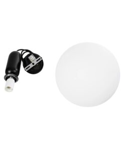 kelvo® ESTETICO KLV-101-0380 Κρεμαστό Φωτιστικό Οροφής για Λάμπα με Ντουί E27 AC 220-240V IP20 – Μαύρο Ματ & Λευκό – Μ30 x Π30 x Υ48cm