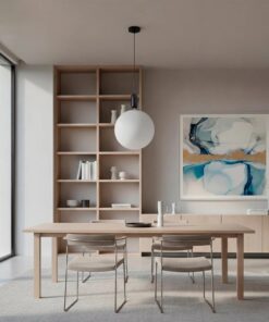 kelvo® ESTETICO KLV-101-0381 Κρεμαστό Φωτιστικό Οροφής για Λάμπα με Ντουί E27 AC 220-240V IP20 – Μαύρο Ματ & Λευκό – Μ40 x Π40 x Υ58cm