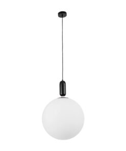 kelvo® ESTETICO KLV-101-0381 Κρεμαστό Φωτιστικό Οροφής για Λάμπα με Ντουί E27 AC 220-240V IP20 – Μαύρο Ματ & Λευκό – Μ40 x Π40 x Υ58cm