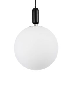 kelvo® ESTETICO KLV-101-0381 Κρεμαστό Φωτιστικό Οροφής για Λάμπα με Ντουί E27 AC 220-240V IP20 – Μαύρο Ματ & Λευκό – Μ40 x Π40 x Υ58cm