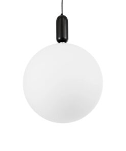 kelvo® ESTETICO KLV-101-0381 Κρεμαστό Φωτιστικό Οροφής για Λάμπα με Ντουί E27 AC 220-240V IP20 – Μαύρο Ματ & Λευκό – Μ40 x Π40 x Υ58cm