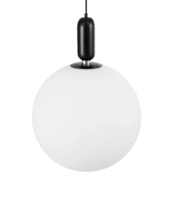 kelvo® ESTETICO KLV-101-0381 Κρεμαστό Φωτιστικό Οροφής για Λάμπα με Ντουί E27 AC 220-240V IP20 – Μαύρο Ματ & Λευκό – Μ40 x Π40 x Υ58cm