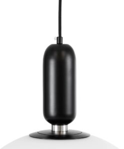 kelvo® ESTETICO KLV-101-0381 Κρεμαστό Φωτιστικό Οροφής για Λάμπα με Ντουί E27 AC 220-240V IP20 – Μαύρο Ματ & Λευκό – Μ40 x Π40 x Υ58cm