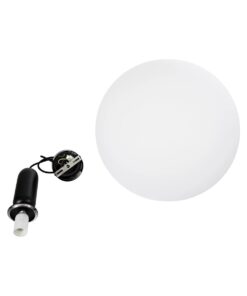 kelvo® ESTETICO KLV-101-0381 Κρεμαστό Φωτιστικό Οροφής για Λάμπα με Ντουί E27 AC 220-240V IP20 – Μαύρο Ματ & Λευκό – Μ40 x Π40 x Υ58cm