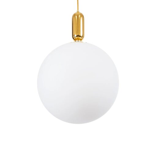 kelvo® ESTETICO KLV-101-0384 Κρεμαστό Φωτιστικό Οροφής για Λάμπα με Ντουί E27 AC 220-240V IP20 – Χρυσό Βούρτσας Πλατίνα & Λευκό – Μ40 x Π40 x Υ58cm