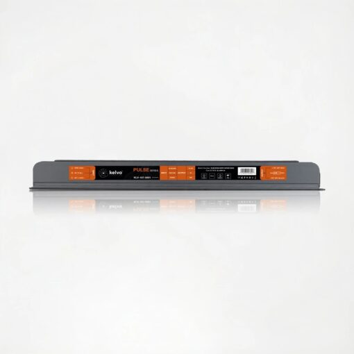 kelvo® PULSE KLV-107-0001 Ultra Slim Τροφοδοτικό/Μετασχηματιστής Class I PELV 48W 2A AC 220-240V σε DC 24V IP20 – Γκρι Ανθρακί Ματ – Μ20.1 x Π1.9 x Υ2cm – 5 Χρόνια Εγγύηση