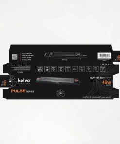 kelvo® PULSE KLV-107-0001 Ultra Slim Τροφοδοτικό/Μετασχηματιστής Class I PELV 48W 2A AC 220-240V σε DC 24V IP20 – Γκρι Ανθρακί Ματ – Μ20.1 x Π1.9 x Υ2cm – 5 Χρόνια Εγγύηση