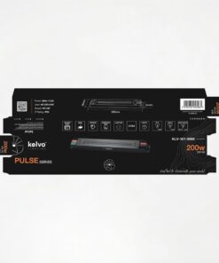kelvo® PULSE KLV-107-0005 Ultra Slim Τροφοδοτικό/Μετασχηματιστής Class I PELV 200W 8.3A AC 220-240V σε DC 24V IP20 – Γκρι Ανθρακί Ματ – Μ28 x Π2.6 x Υ2.4cm – 5 Χρόνια Εγγύηση
