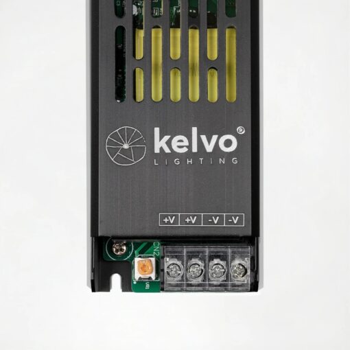kelvo® ILUMA KLV-107-0007 Slim Τροφοδοτικό/Μετασχηματιστής Class I PELV 100W 8.3A AC 220-240V σε DC 12V IP20 – Γκρι Ανθρακί Ματ – Μ16 x Π4.8 x Υ2.8cm – 5 Χρόνια Εγγύηση