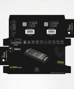 kelvo® ILUMA KLV-107-0015 Slim Τροφοδοτικό/Μετασχηματιστής Class I PELV 200W 8.3A AC 220-240V σε DC 24V IP20 – Γκρι Ανθρακί Ματ – Μ18.5 x Π5.9 x Υ2.8cm – 5 Χρόνια Εγγύηση
