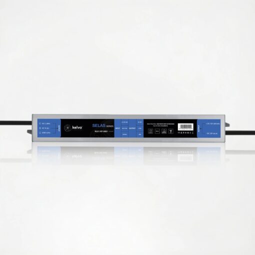 kelvo® SELAS KLV-107-0021 Τροφοδοτικό/Μετασχηματιστής Class II SELV 45W 3.75A AC 220-240V σε DC 12V Αδιάβροχο IP67 – Γκρι Ανθρακί Ματ – Μ22 x Π3 x Υ2cm – 5 Χρόνια Εγγύηση