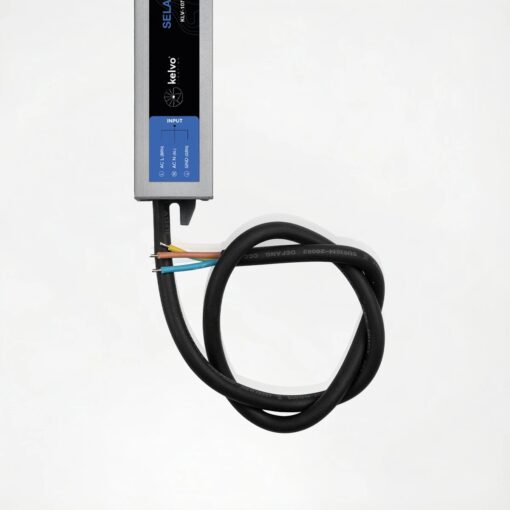 kelvo® SELAS KLV-107-0021 Τροφοδοτικό/Μετασχηματιστής Class II SELV 45W 3.75A AC 220-240V σε DC 12V Αδιάβροχο IP67 – Γκρι Ανθρακί Ματ – Μ22 x Π3 x Υ2cm – 5 Χρόνια Εγγύηση