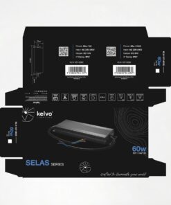 kelvo® SELAS KLV-107-0032 Τροφοδοτικό/Μετασχηματιστής Class I PELV 60W 2.5A AC 220-240V σε DC 24V Αδιάβροχο IP67 – Γκρι Ανθρακί Ματ – Μ15.8 x Π4.3 x Υ2.3cm – 5 Χρόνια Εγγύηση