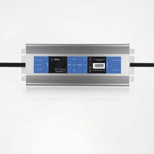 kelvo® SELAS KLV-107-0034 Τροφοδοτικό/Μετασχηματιστής Class I PELV 150W 6.25A AC 220-240V σε DC 24V Αδιάβροχο IP67 – Γκρι Ανθρακί Ματ – Μ18.9 x Π6.5 x Υ2.2cm – 5 Χρόνια Εγγύηση