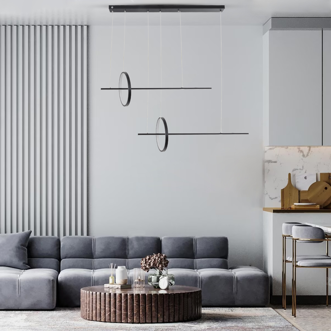 GLOBOSTAR® LINEARE 61290 Μοντέρνο Κρεμαστό Φωτιστικό Οροφής LED 67W 7504lm 300° AC 220-240V IP20 Ρυθμιζόμενο Λευκό CCT με Χειριστήριο από 2700K έως 6000K Dimmable - Lumileds SMD Chip - Μαύρο Ματ - Μ130 x Π25 x Υ60cm - 3 Χρόνια Εγγύηση - Image 14
