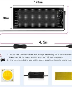 GLOBOSTAR® MATRIX GLB-106-0001 Εύκαμπτη Κυλιόμενη Ψηφιακή Επιγραφή 17.3x7cm P4 32×16 Pixel LED 10W DC 5V 2A με USB 2.0 Αδιάβροχο IP65 Πολύχρωμο RGB – Bluetooth Control μέσω iPIXEL APP – Μ17.3 x Π0.2 x Υ7cm – 2 Χρόνια Εγγύηση