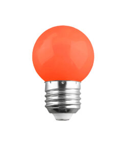 GloboStar® S-40008 Λάμπα LED E27 G45 Γλομπάκι 2W 120lm 260° AC 220-240V IP20 Φ4.5 x Υ6.9cm Σκούρο Πορτοκαλί - 2 Χρόνια Εγγύηση
