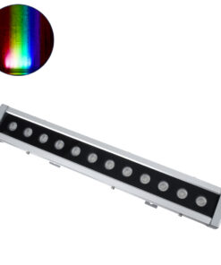 GloboStar® WASHER-DAIA S-90997 Μπάρα Φωτισμού Wall Washer LED 96W 10080lm 30° AC 230V Αδιάβροχο IP65 Μ52 x Π7.5 x Υ7cm Πολύχρωμο 4in1 RGBW DMX512 Display on Body - Ασημί