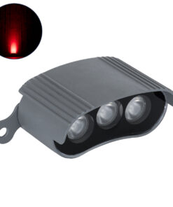 GLOBOSTAR® TREELIGHT-ZINA S-90998 Κυρτή Μπάρα Φωτισμού Wall Washer για Φυτά - Δέντρα LED 3W 240lm 30° DC 24V Αδιάβροχο IP65 Κόκκινο Dimmable - Γκρι Ανθρακί - Μ9 x Π6.5 x Υ4cm - 3 Χρόνια Εγγύηση
