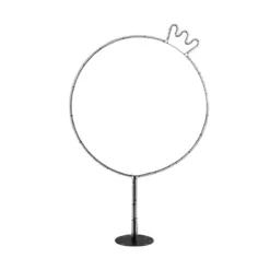 GLOBOSTAR® XMAS-CROWN-BIG Χριστουγεννιάτικο Διακοσμητικό Φωτιστικό LED 27.3W 1092lm 360° AC 220-240V Αδιάβροχο IP65 Θερμό Λευκό 2700K - Μαύρο & Διάφανο - Μ88 x Π25 x Υ136cm - 2 Χρόνια Εγγύηση