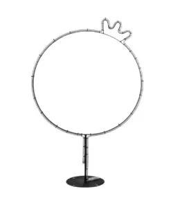 GLOBOSTAR® XMAS-CROWN-SMALL Χριστουγεννιάτικο Διακοσμητικό Φωτιστικό LED 15,6W 624lm 360° AC 220-240V Αδιάβροχο IP65 Θερμό Λευκό 2700K - Μαύρο & Διάφανο - M73 x Π25 x Υ106cm - 2 Χρόνια Εγγύηση