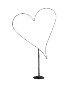 GLOBOSTAR® XMAS-HEART Χριστουγεννιάτικο Διακοσμητικό Φωτιστικό LED 19,5W 780lm 360° AC 220-240V Αδιάβροχο IP65 Θερμό Λευκό 2700K  - Μαύρο & Διάφανο - M100 x Π25 x Υ157cm - 2 Χρόνια Εγγύηση