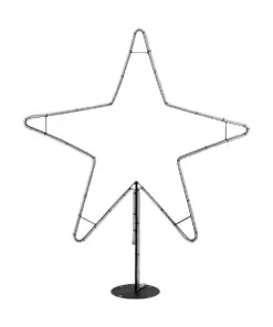 GLOBOSTAR® XMAS-STAR-BIG Χριστουγεννιάτικο Διακοσμητικό Φωτιστικό LED 19,5W 780lm 360° AC 220-240V Αδιάβροχο IP65 Θερμό Λευκό 2700K - Μαύρο & Διάφανο - M114 x Π25 x Υ132cm - 2 Χρόνια Εγγύηση