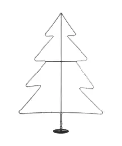 GLOBOSTAR® XMAS-TREE-BIG Χριστουγεννιάτικο Διακοσμητικό Φωτιστικό LED 27.3W 1092lm 360° AC 220-240V Αδιάβροχο IP65 Θερμό Λευκό 2700K - Μαύρο & Διάφανο - Μ134 x Π25 x Υ188cm - 2 Χρόνια Εγγύηση