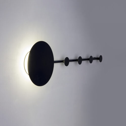 HAN LED BLACK WALL LAMP/WALL COAT RACK Faro Barcelona 1-FR01001
