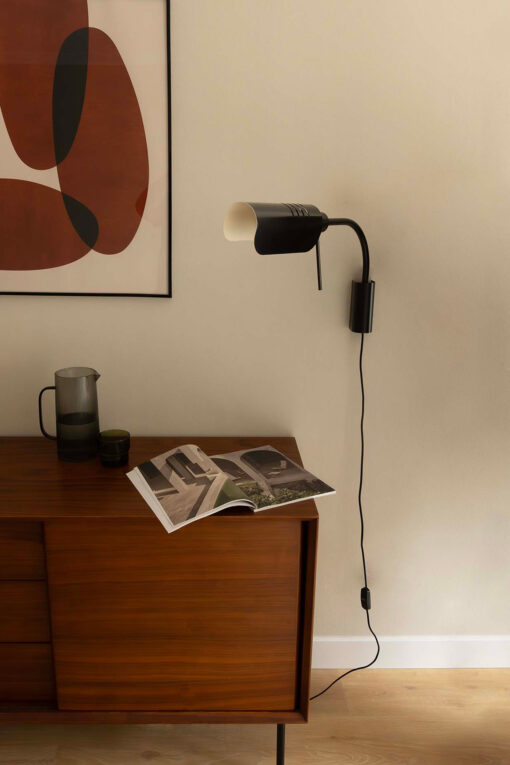 MARTINICA WALL LIGHT ARM S BLACK SCREEN 1xE27 Faro Barcelona 1-FR20042-133