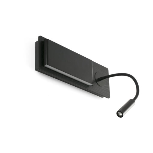 MOOD WALL LAMP BLACK/BLACK  WITH READER 2x3W Faro Barcelona 1-FR20063