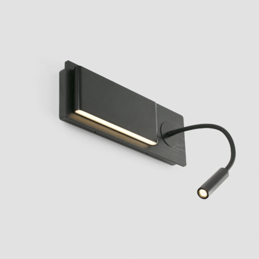 MOOD WALL LAMP BLACK/BLACK  WITH READER 2x3W Faro Barcelona 1-FR20063