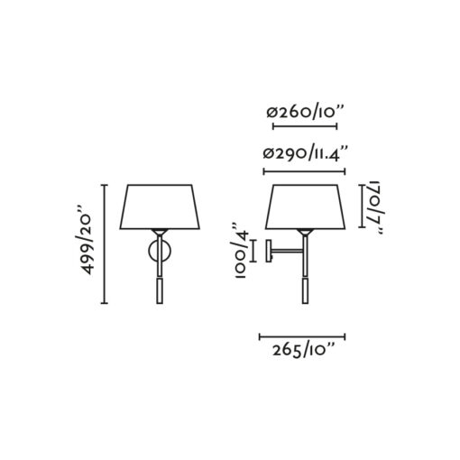 WINDSOR WALL LAMP CON LECTOR BLACK SCR. GRAY 1xE27 Faro Barcelona 1-FR20223-129