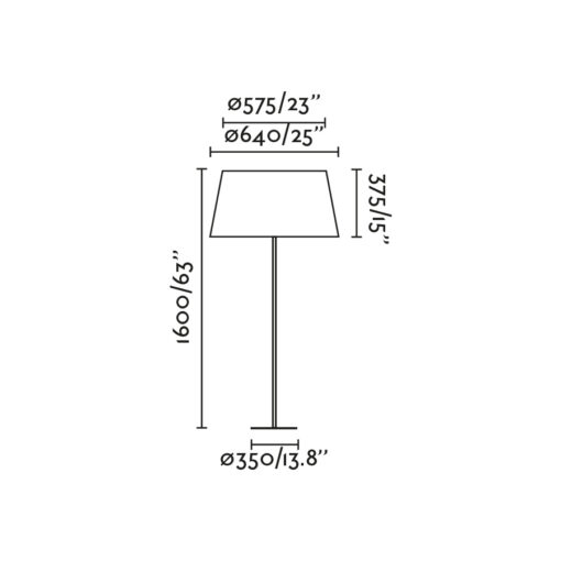 WINDSOR PIE DE SALON BLACK SHADE LINEN 1xE27 Faro Barcelona 1-FR20227-152