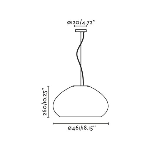 MAR H260 PENDANT 1XE27 Faro Barcelona 1-FR20403