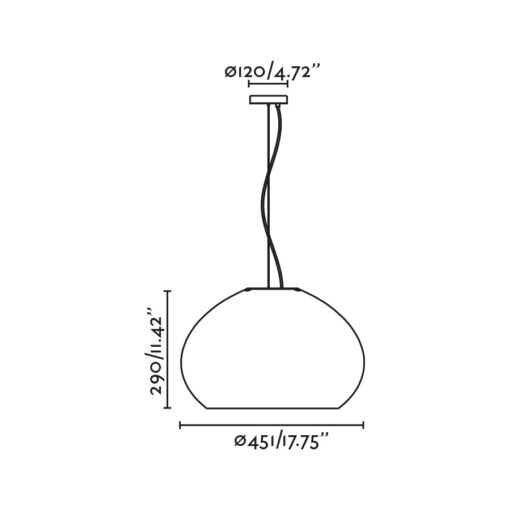 MAR H290 PENDANT 1XE27 Faro Barcelona 1-FR20404