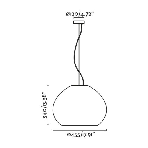 MAR H340 PENDANT 1XE27 Faro Barcelona 1-FR20405
