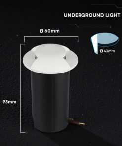 1W LED Χωνευτό Φωτιστικό Δαπέδου 6400K Λευκό IP67 V-TAC 211471VT