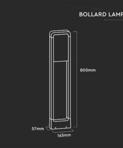 10W LED Φωτιστικό Κολωνάκι 80cm V-TAC Samsung Chip Λευκό Σώμα IP65 4000K 2120117VT